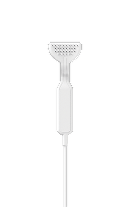 Close-up of the Lenire Tonguetip mouthpiece showing the perforated electrode head