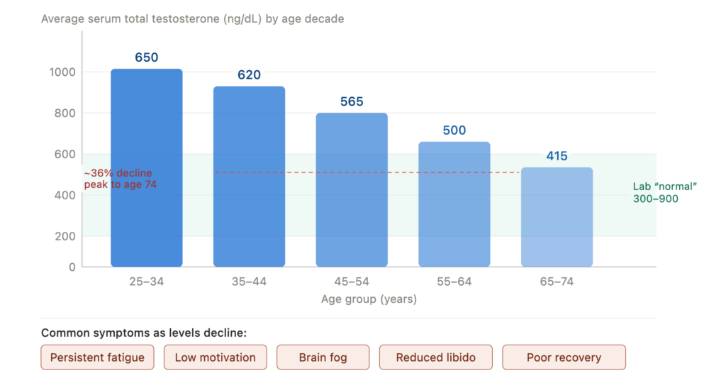 testosterone decline symptoms by decade testosterone decline symptoms by decade